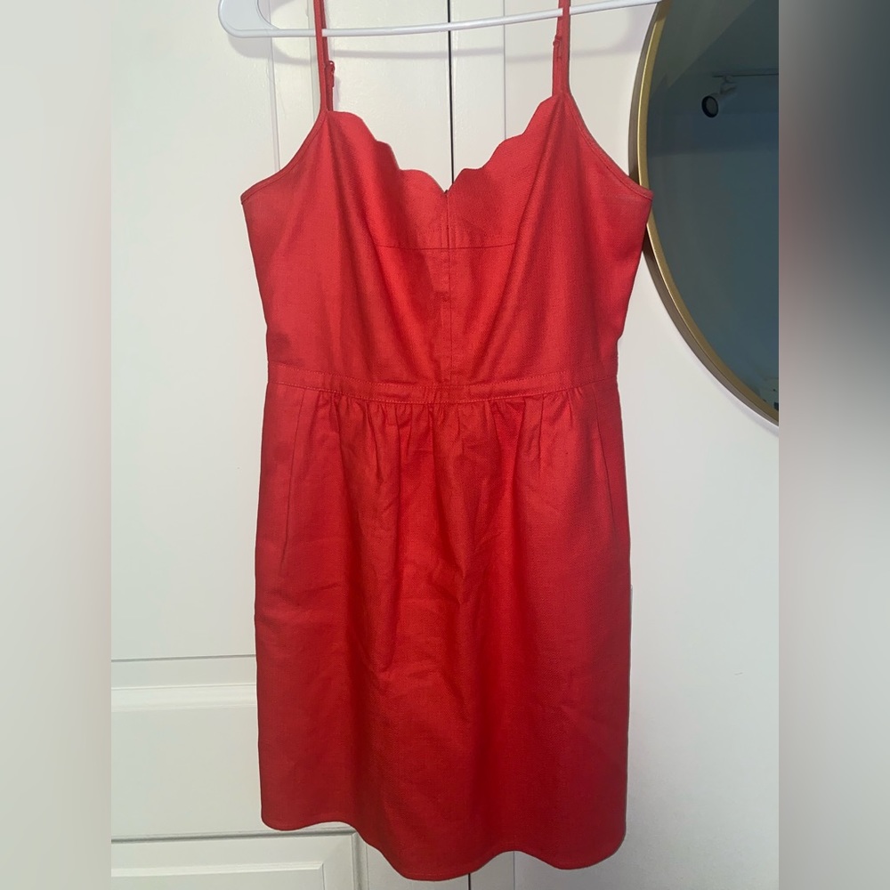 J Crew scalloped dress